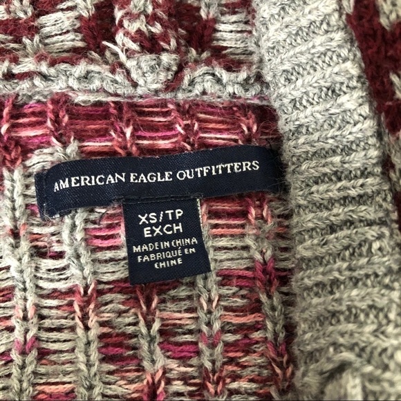 AMERICAN Eagle Outfitters Tribal Aztec Boho Super Soft Boho Sweater Hoodie - Picture 8 of 9